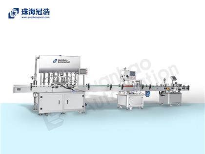 自動化膏體、液體灌裝、旋蓋、貼標生產(chǎn)線